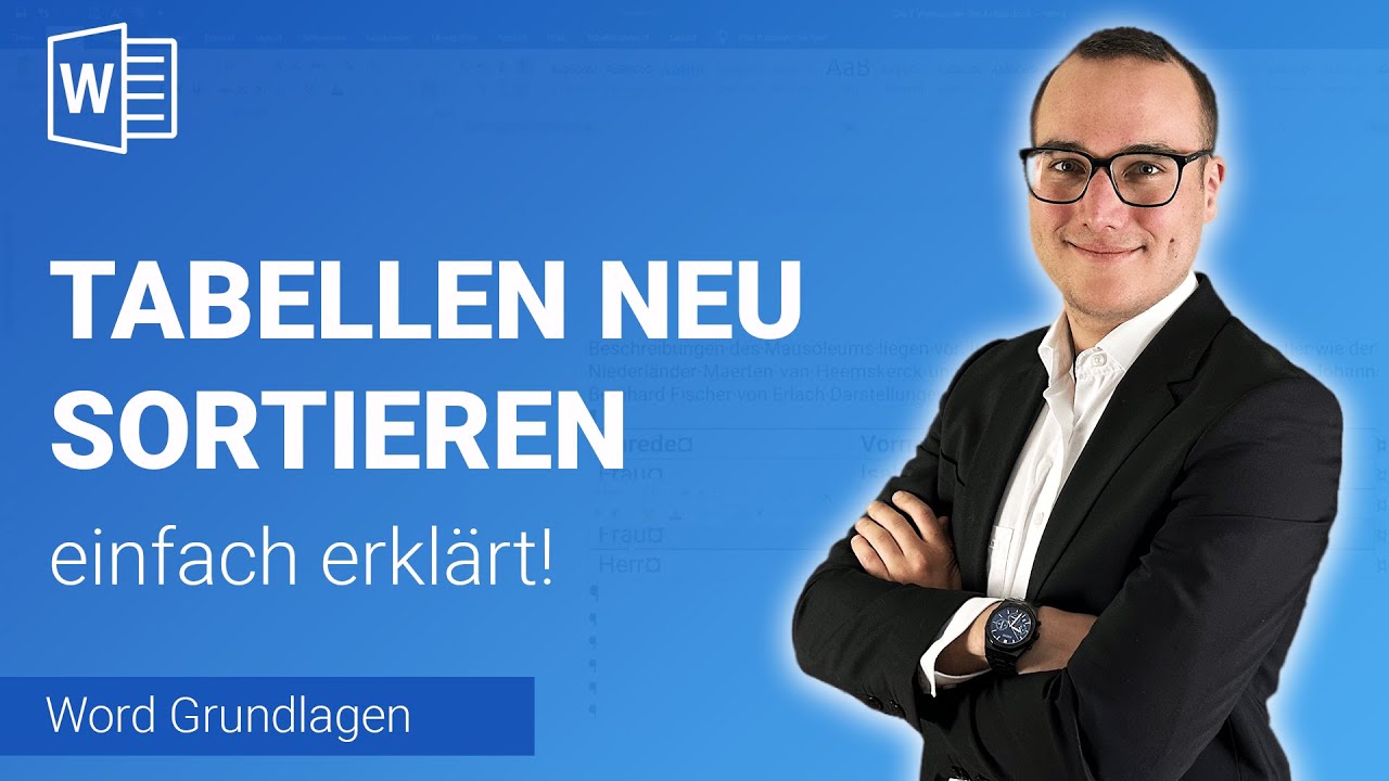 TABELLEN NEU SORTIEREN lassen einfach erklärt | Lerne Microsoft Word ✅