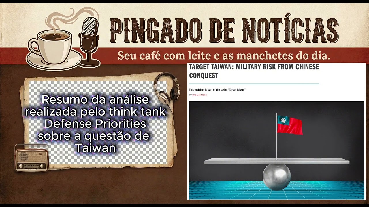 Podcast com resumo de estudo do Defense Priorities sobre a questão de Taiwan