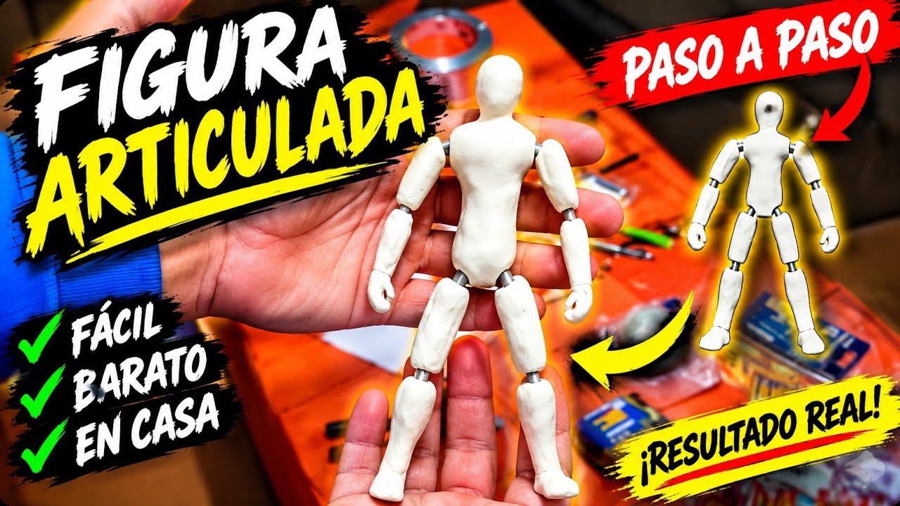 fabricar esqueleto articulado  artesanal porcelana fria y ganchos de resorte