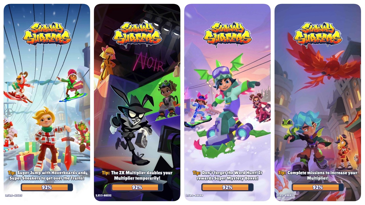 Subway Surfers North Pole 2025 vs Hollywood vs Winter Xtreme vs London Lucky Creatures 2026