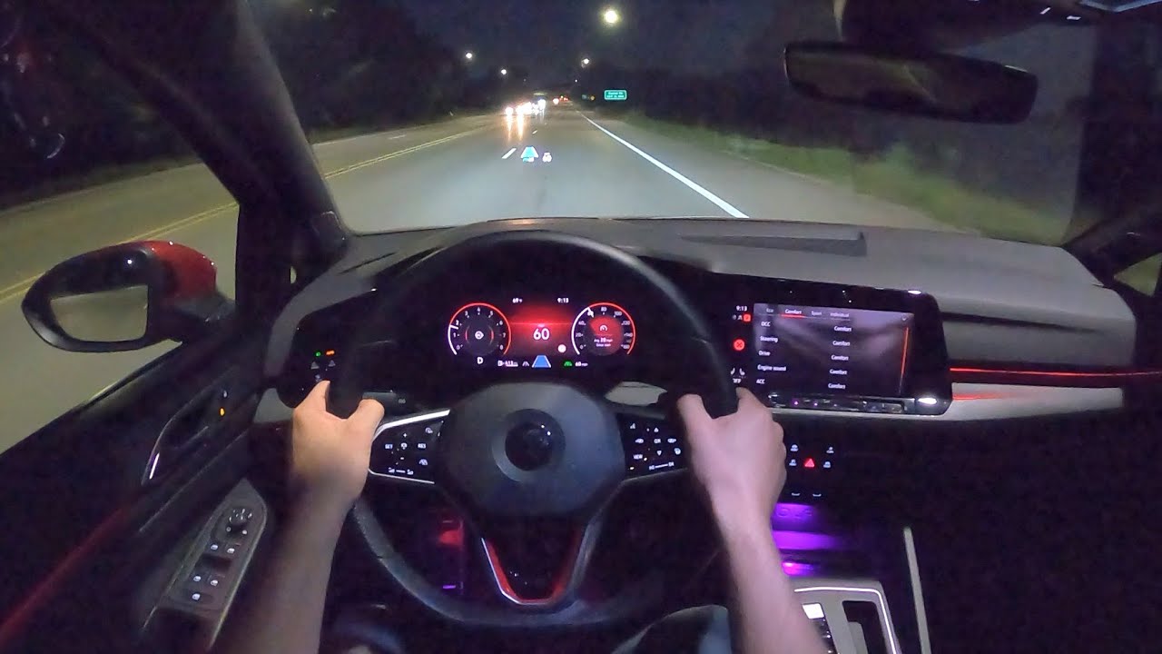 2022 Volkswagen Golf GTI - POV Night Drive (Binaural Audio)