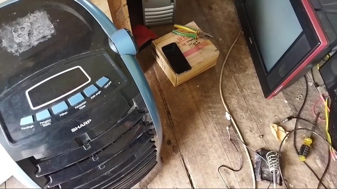 kipas angin sharp air cooler bunyi bip. bip. bip