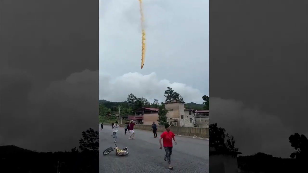 China Rocket Crashes On Town