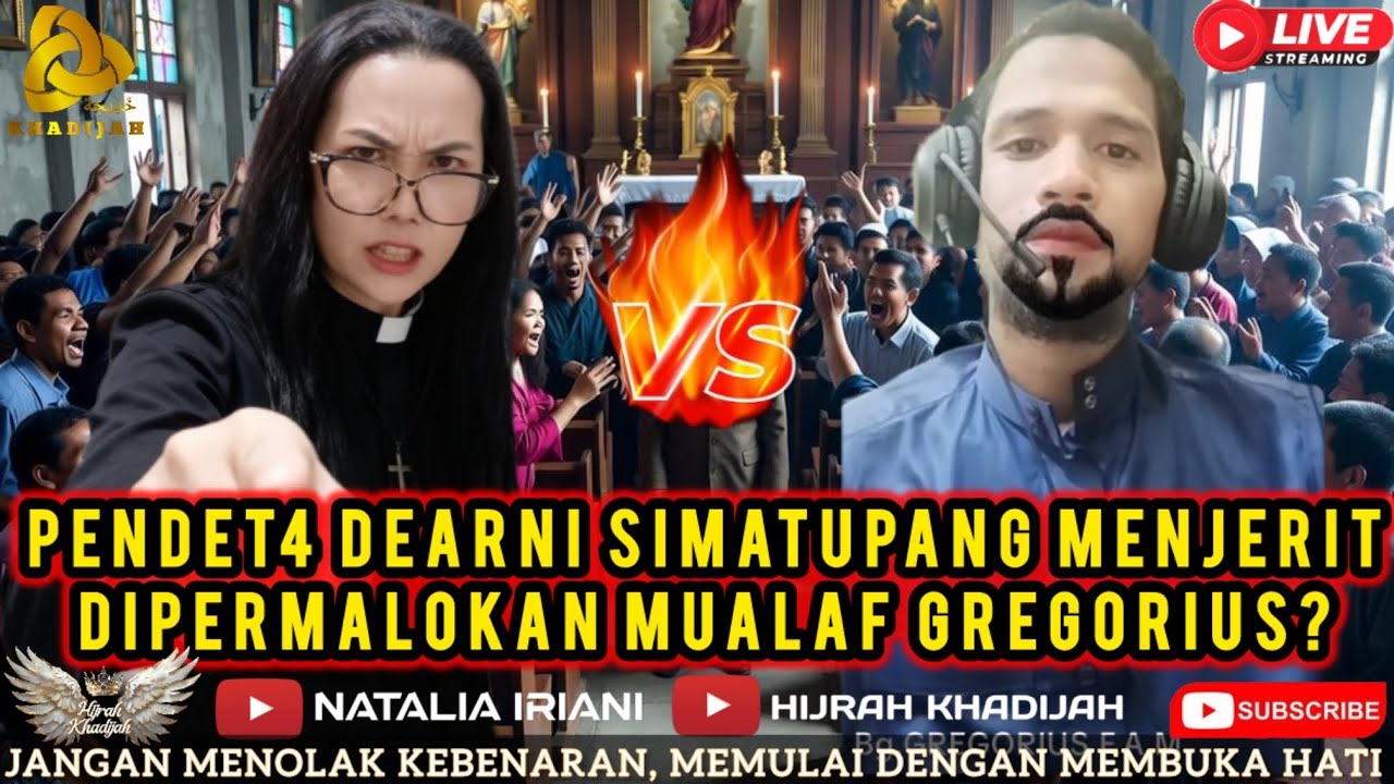 SIARAN LANGSUNG MUALAF CERDAS GREGORIUS PERMALOKAN PENDET4 DEARNI SIMATUPANG? | HIJRAH KHADIJAH
