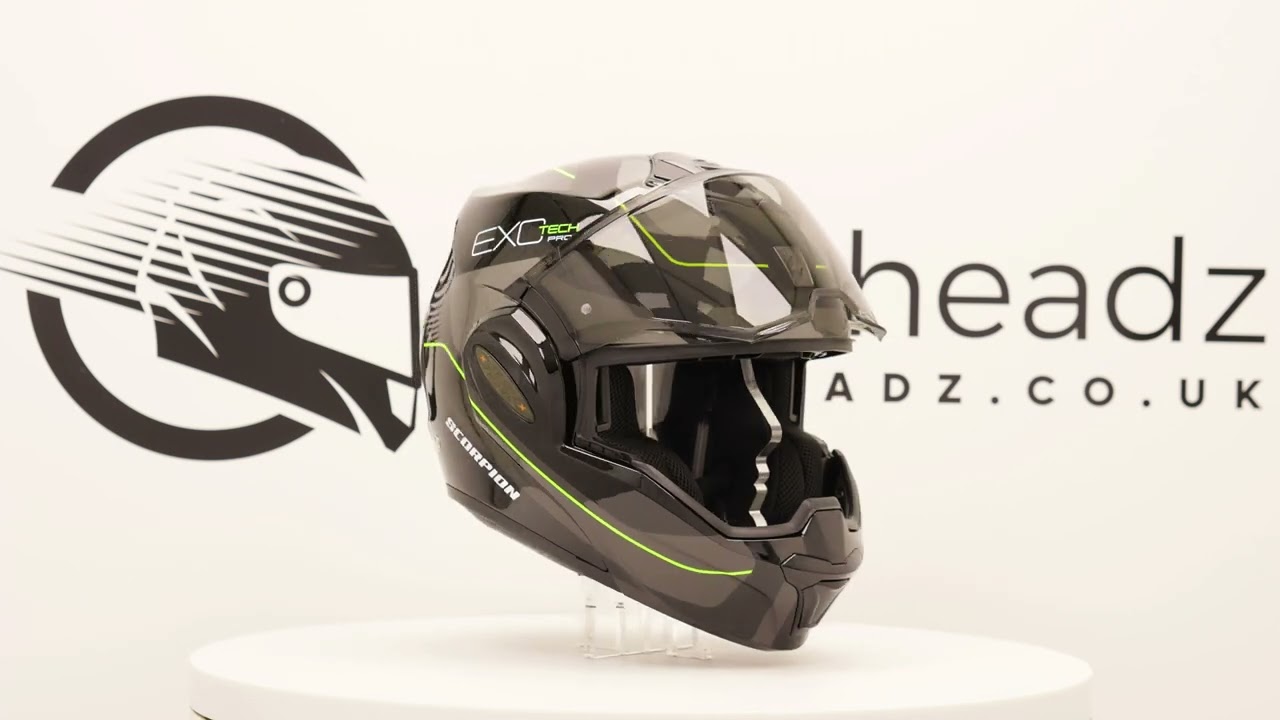 360 OF SCORPION EXO TECH EVO PRO BLACK/YELLOW | @BikerHeadz