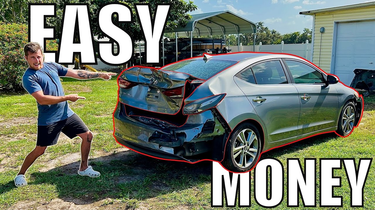 Flipping CHEAP Wrecked Cars Off Facebook Marketplace