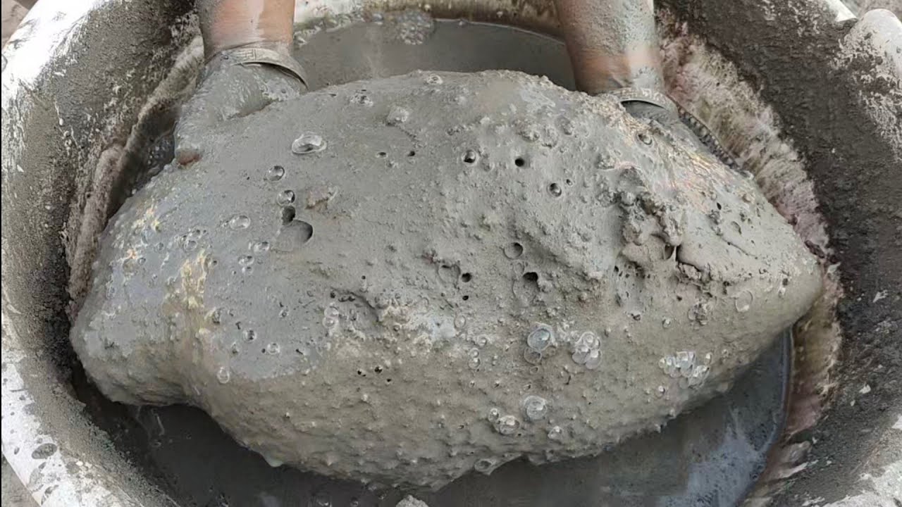 Reused Pure cement chunks blocks crumbling in lots of water 💦 @asasmr oddlysatisfying asmr video