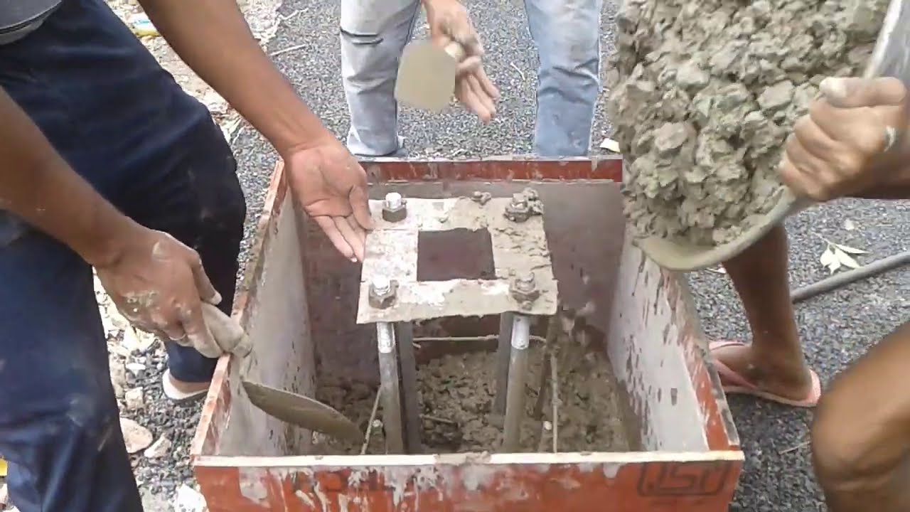 How To Make A Stick Light Pole Foundation for Civil engineering students.