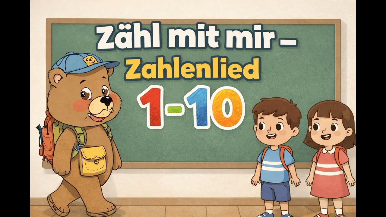 Zähl mit mir – Das Zahlenlied 1–10 🎵 | Zählen lernen mit Billi der Bär | Kinderlied auf Deutsch