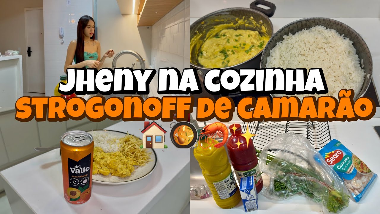 Fiz strogonoff de camarão| cozinhando e fofocando 🏠🦐🍜￼