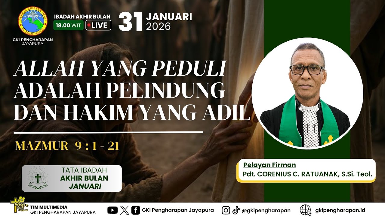 (31 JANUARI 2026) IBADAH AKHIR BULAN JANUARI 2026