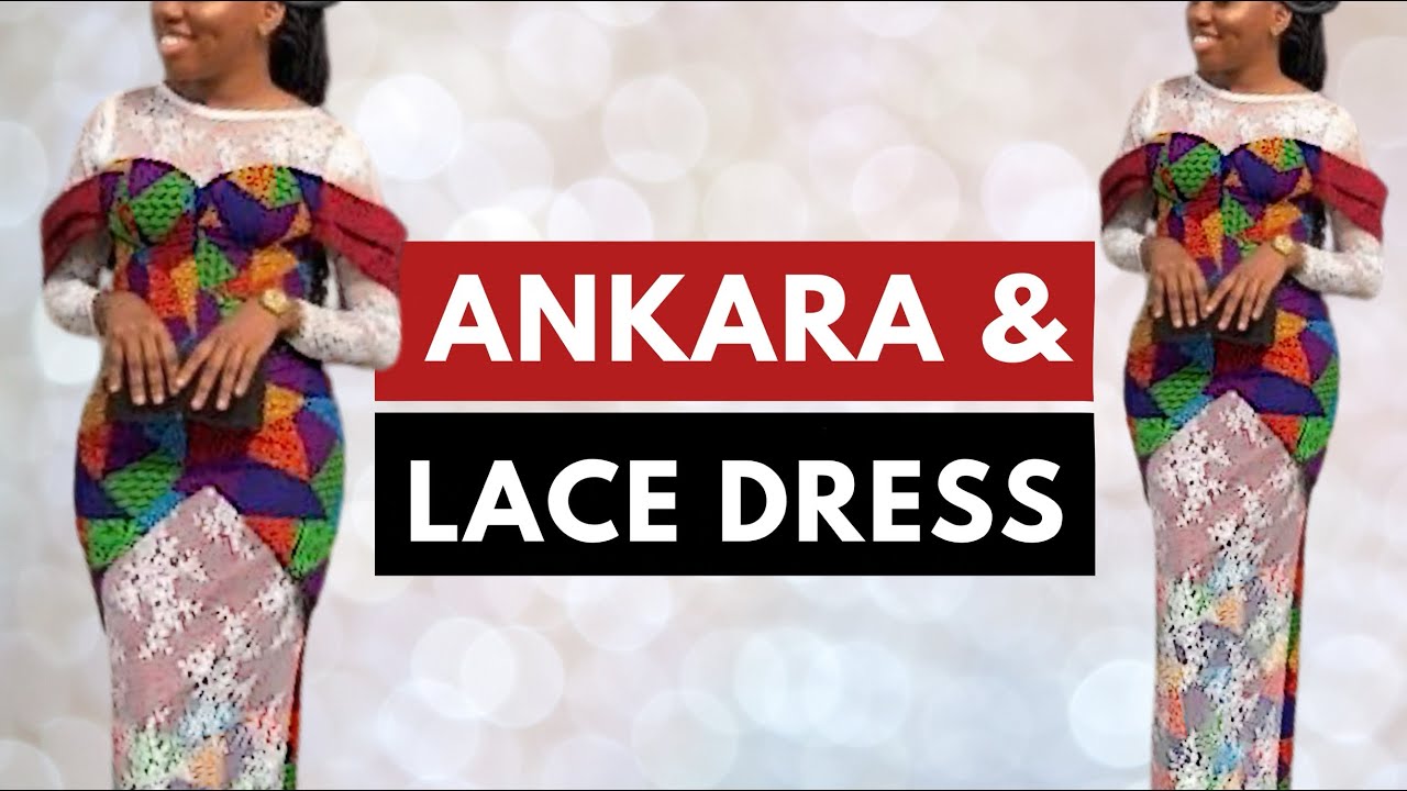 How to Make this Ankara Bustier Dress with Yoke and Lace Combination | Cutting & Stitching | Silem