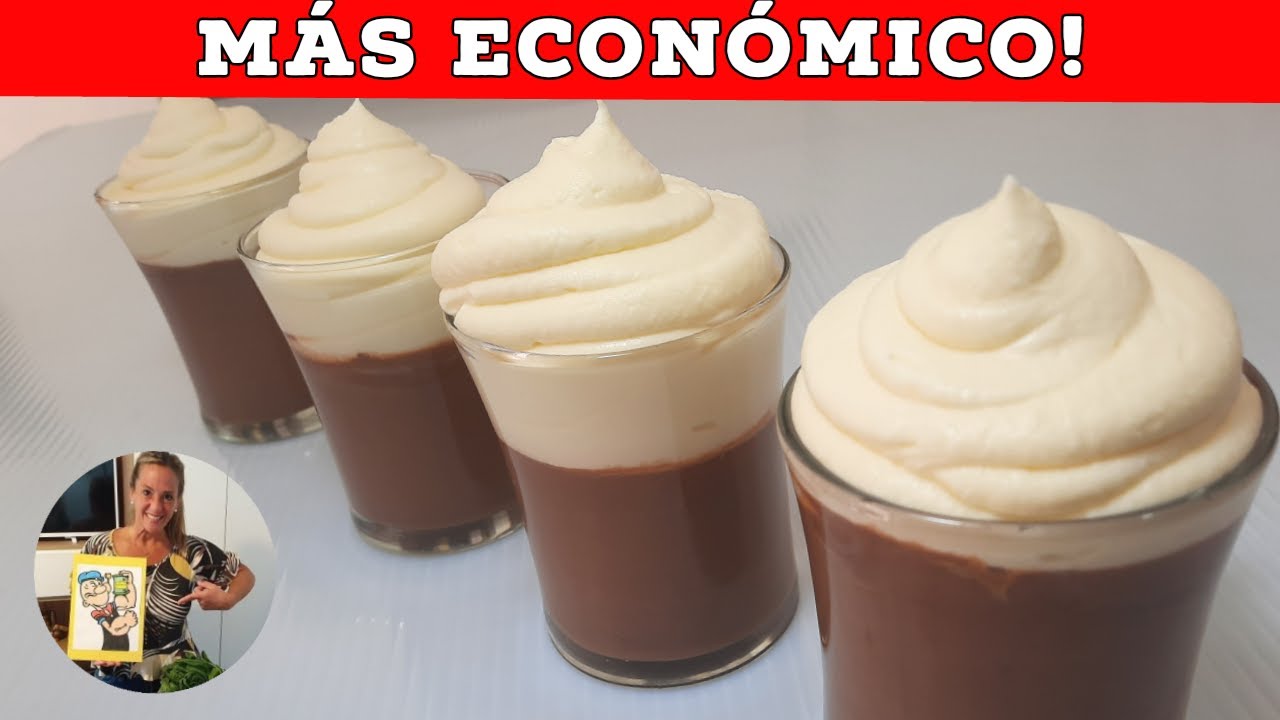 POSTRE DE CHOCOLATE CASERO 🍫 Tipo Serenito, Shimmy, Danette, La Copita Cindor...TRE MEN DOOOOOO