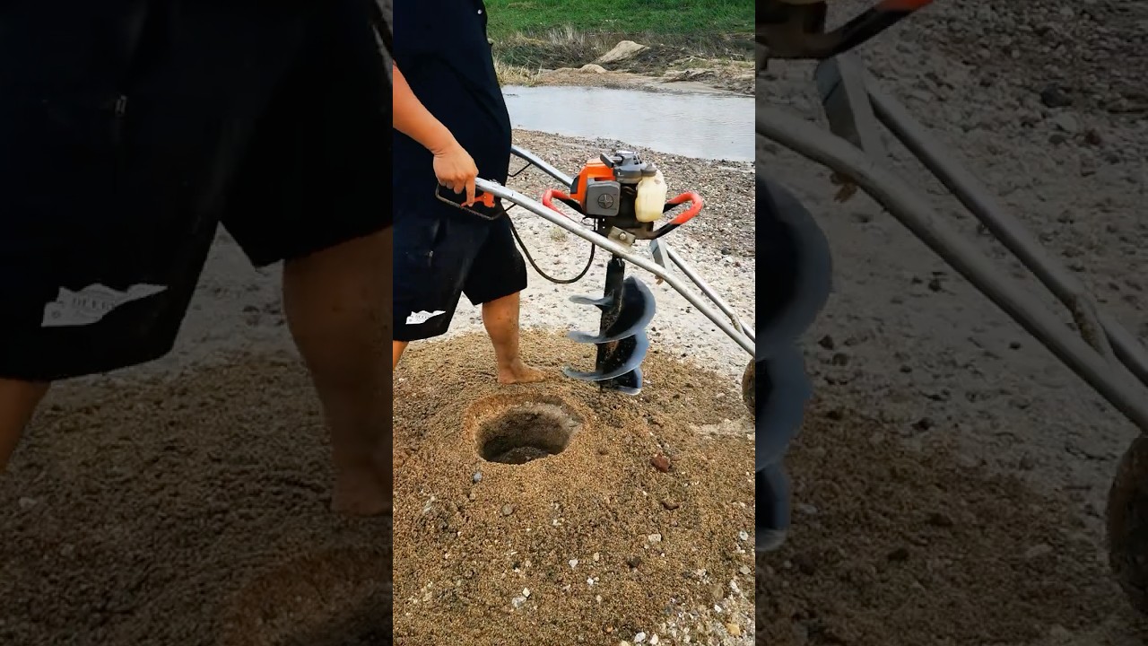 portable manual earth auger