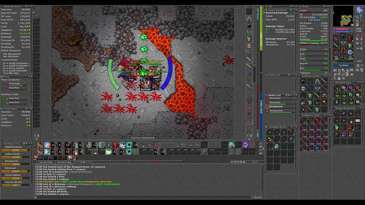 Tibia Diremaw Task Area Hunt 382 EK