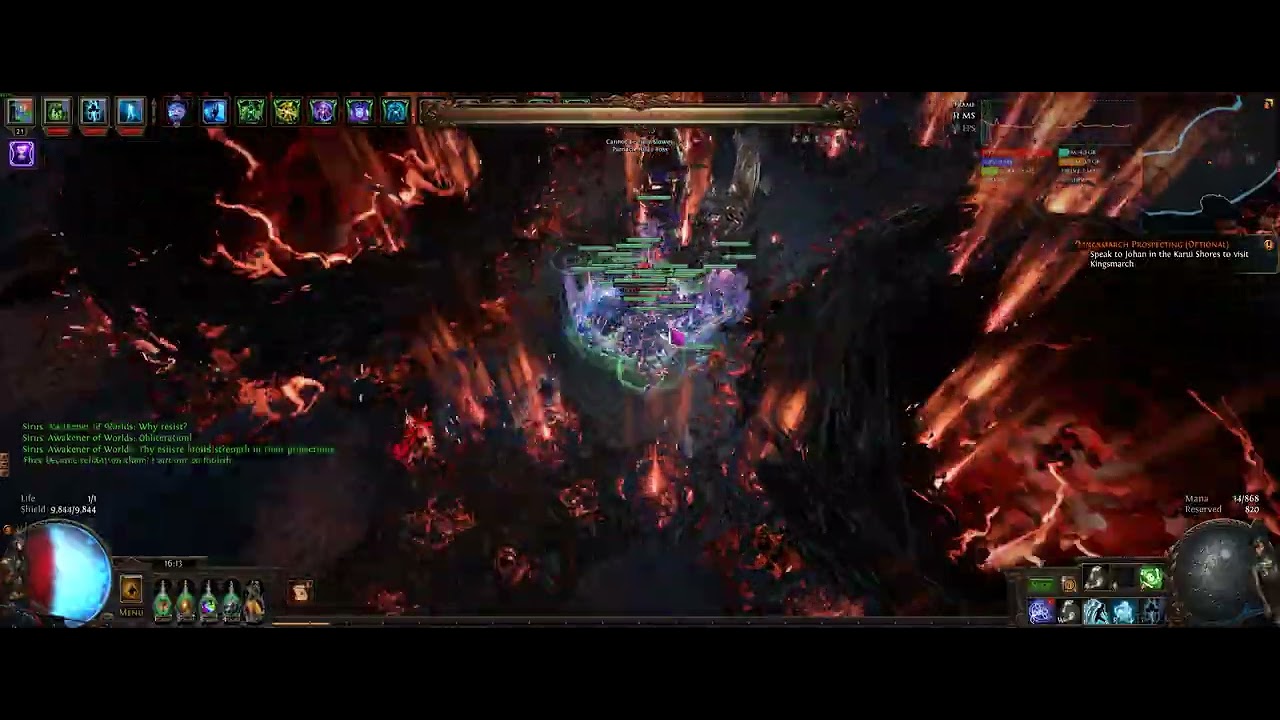 [PoE 3.28] 21 Carrion Golem VS Uber Sirus