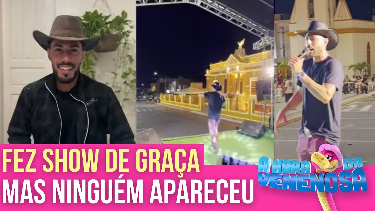 CONHEÇA O CANTOR QUE VIRALIZOU AO FAZER SHOW DE GRAÇA PARA PLATEIA VAZIA | A HORA DA VENENOSA