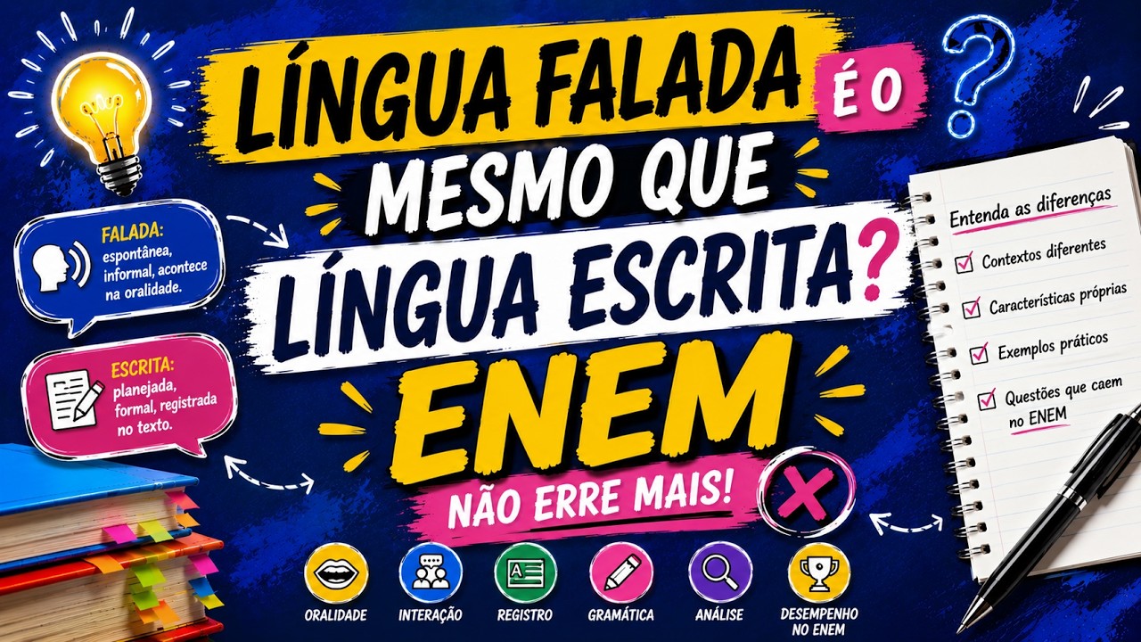 LÍNGUA - Língua  Falada e Língua Escrita - Fácil e rápido  I Português On-line