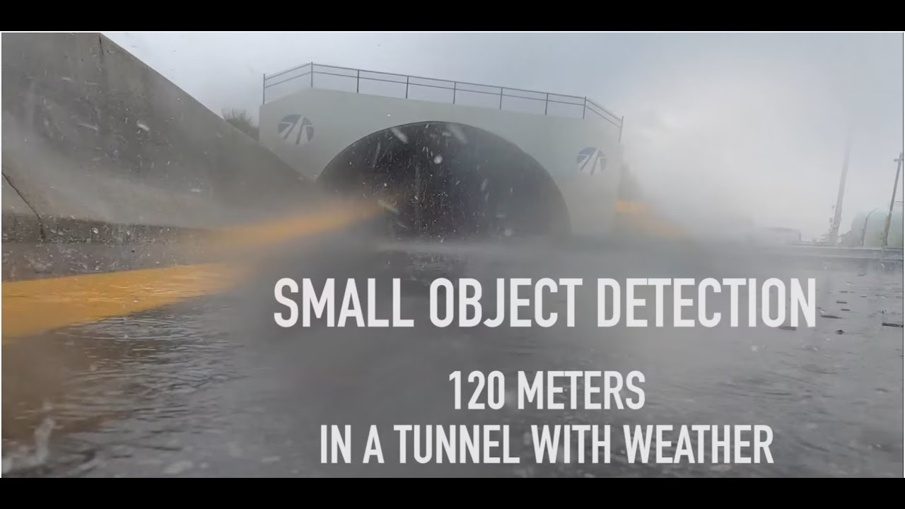Small Object Detection: 120 Meters in a Tunnel with Water