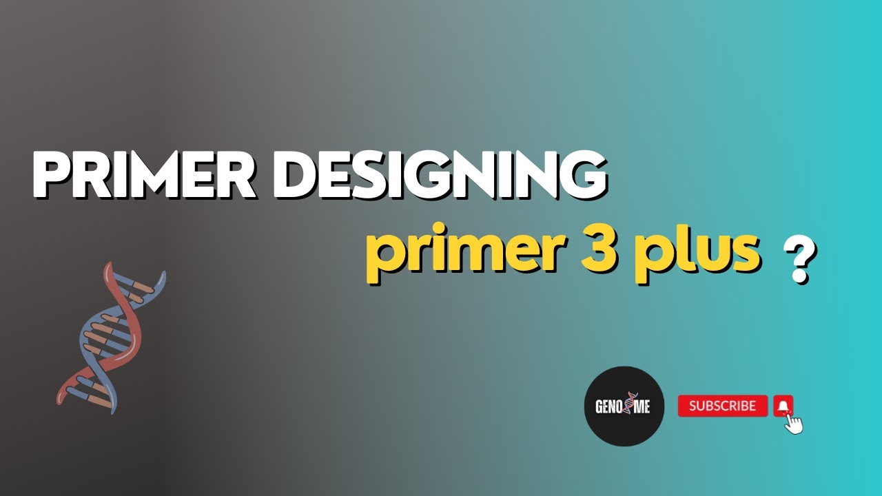 How to design primers for PCR using Primer3plus software? #PrimerDesigning #bioinformatics