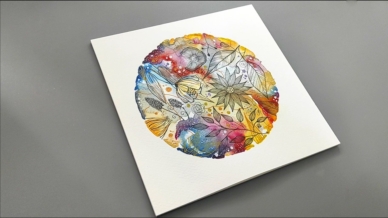 Beautiful Watercolor and Ink Pen Drawing : A Creative Fusion of Art