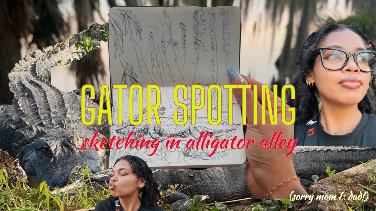 sketching in alligator alley (meta rayban POV)