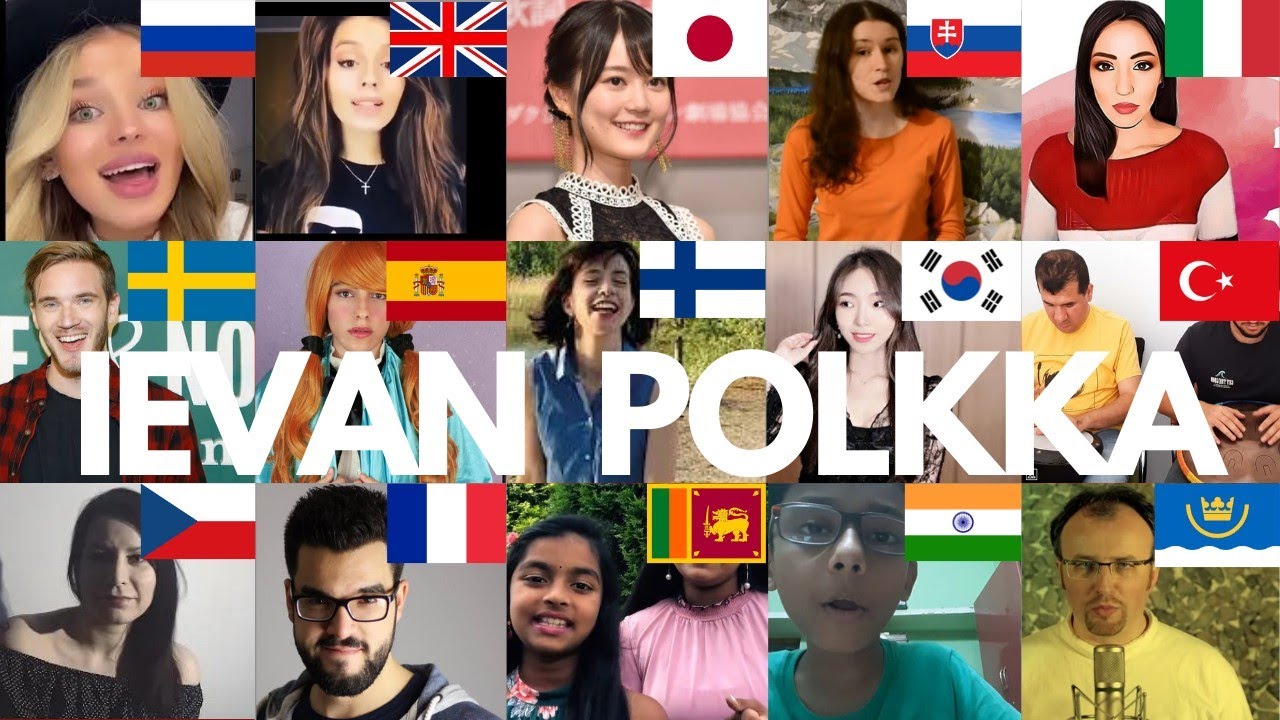 who sang it better - Ievan polkka cover by aish ( India, USA, Russia, Uk, indonesia, Australia)