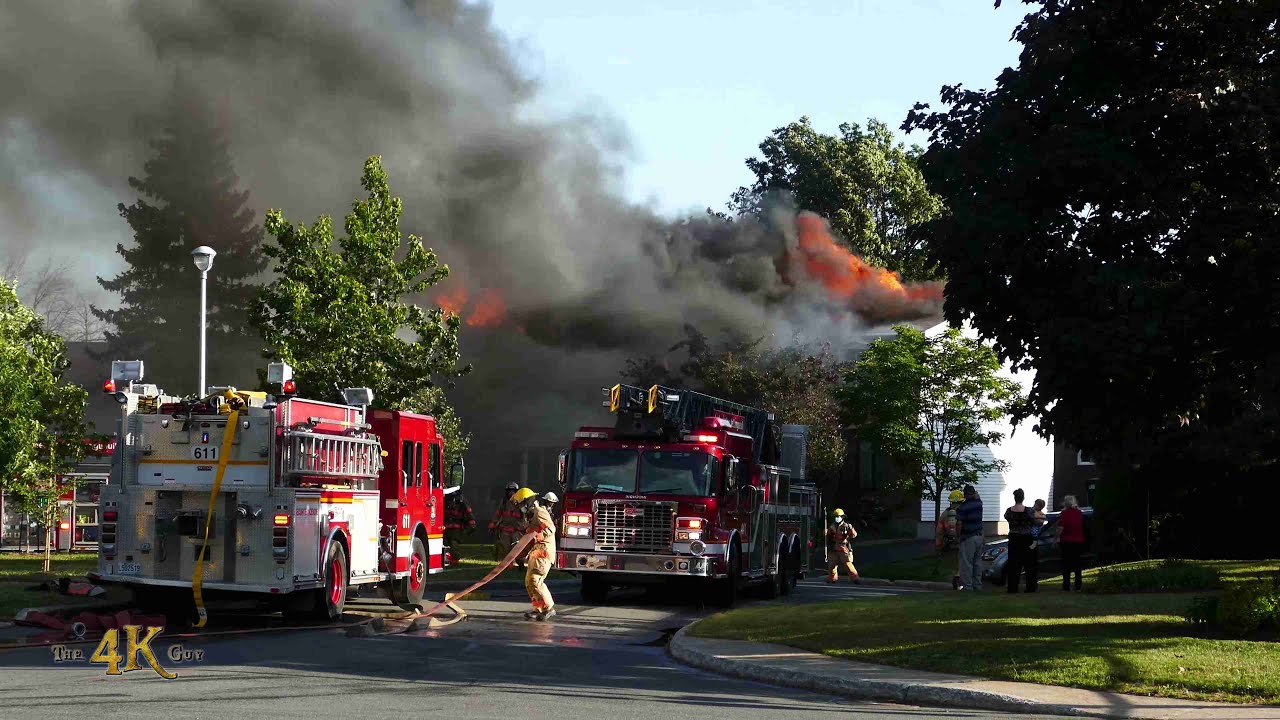 Boucherville: Two homes ablaze in powerful wind conditions 6-1-2021