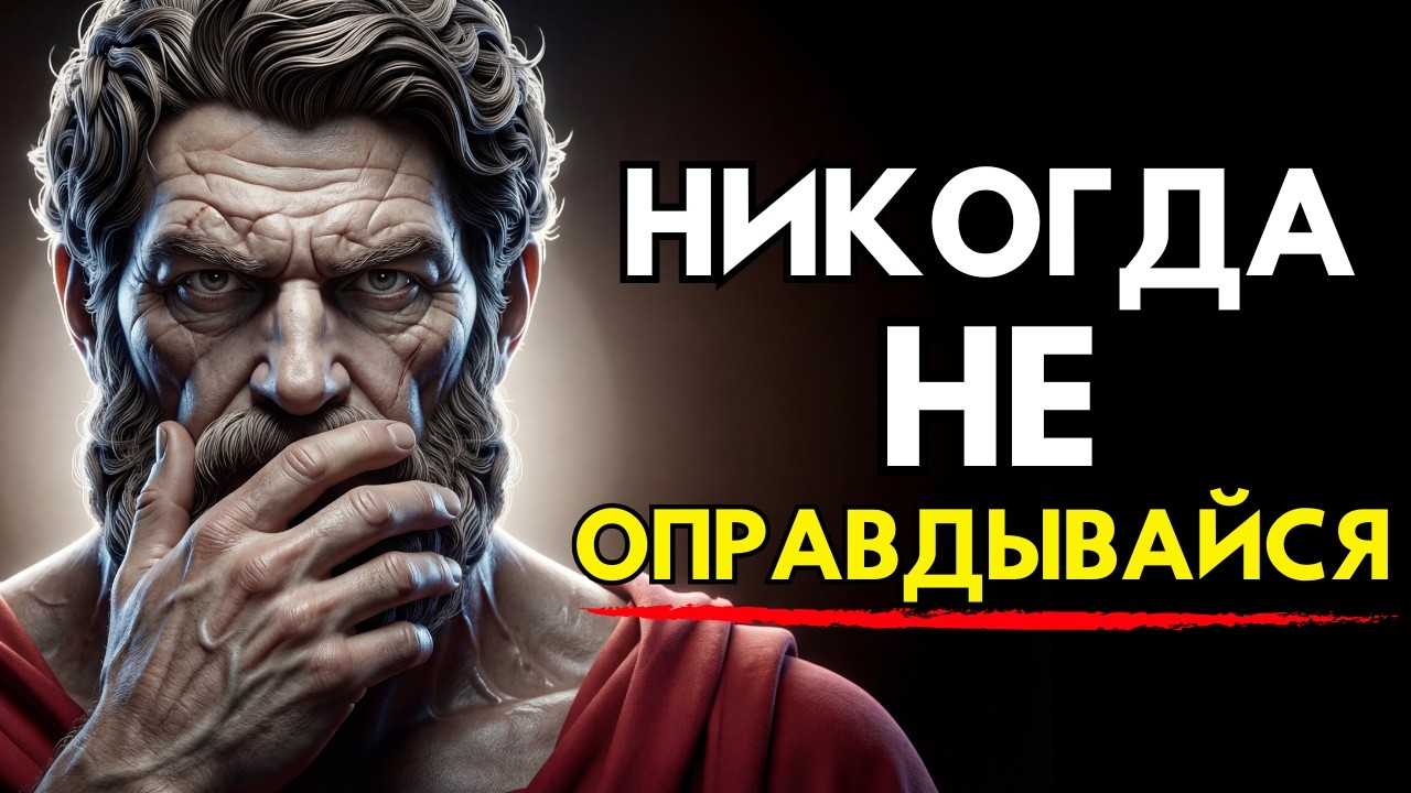 ПОЧЕМУ КАЖДОЕ ОПРАВДАНИЕ ВРЕДИТ ТВОЕЙ УВЕРЕННОСТИ | СТОИЦИЗМ