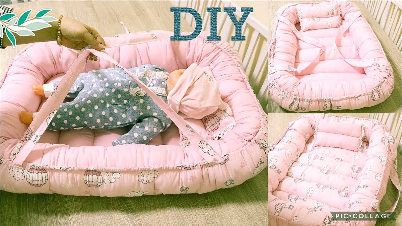 أسهل طريقه أنا عملتها ع القناه لسرير البيبى مشروع مربح جداً وغير ومكلف من البيت#diy #babynest