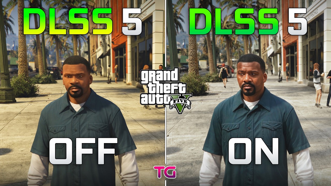 DLSS 5 : ON vs OFF in GTA 5 Enhanced - Amazing Improvements | Graphics & FPS Comparison
