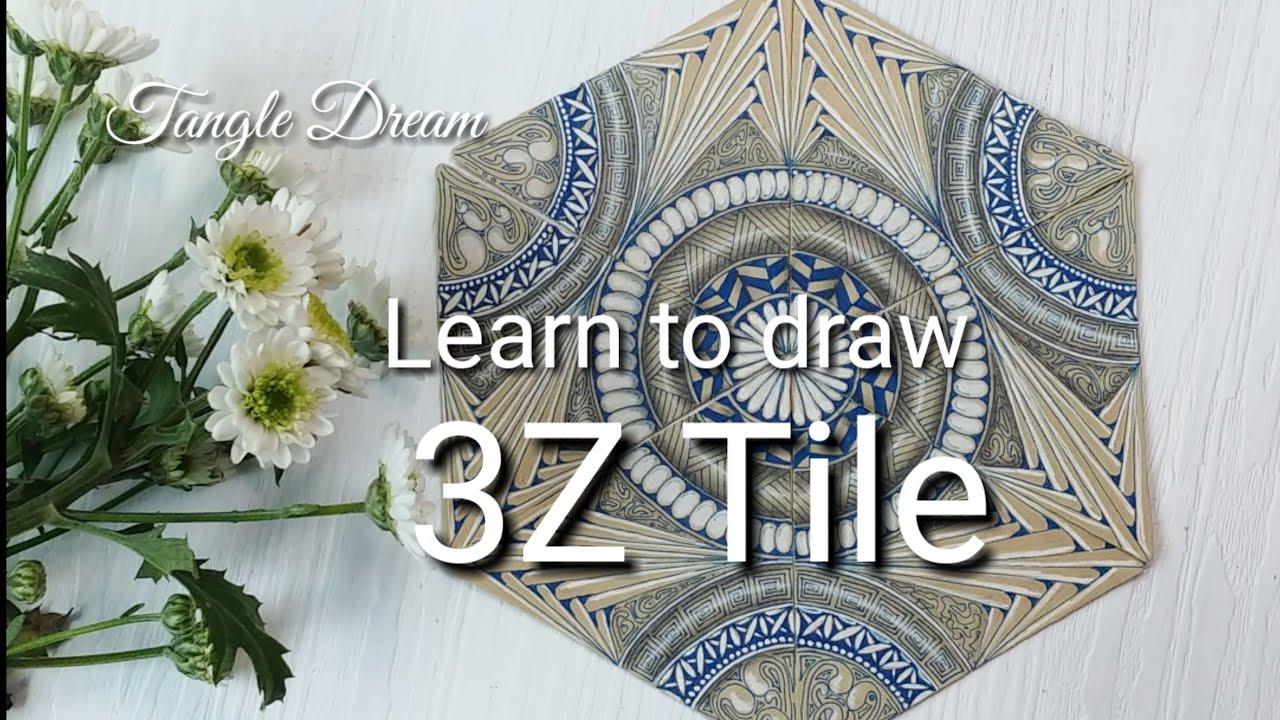 Learn to draw '3Z Tile'-zentangle
