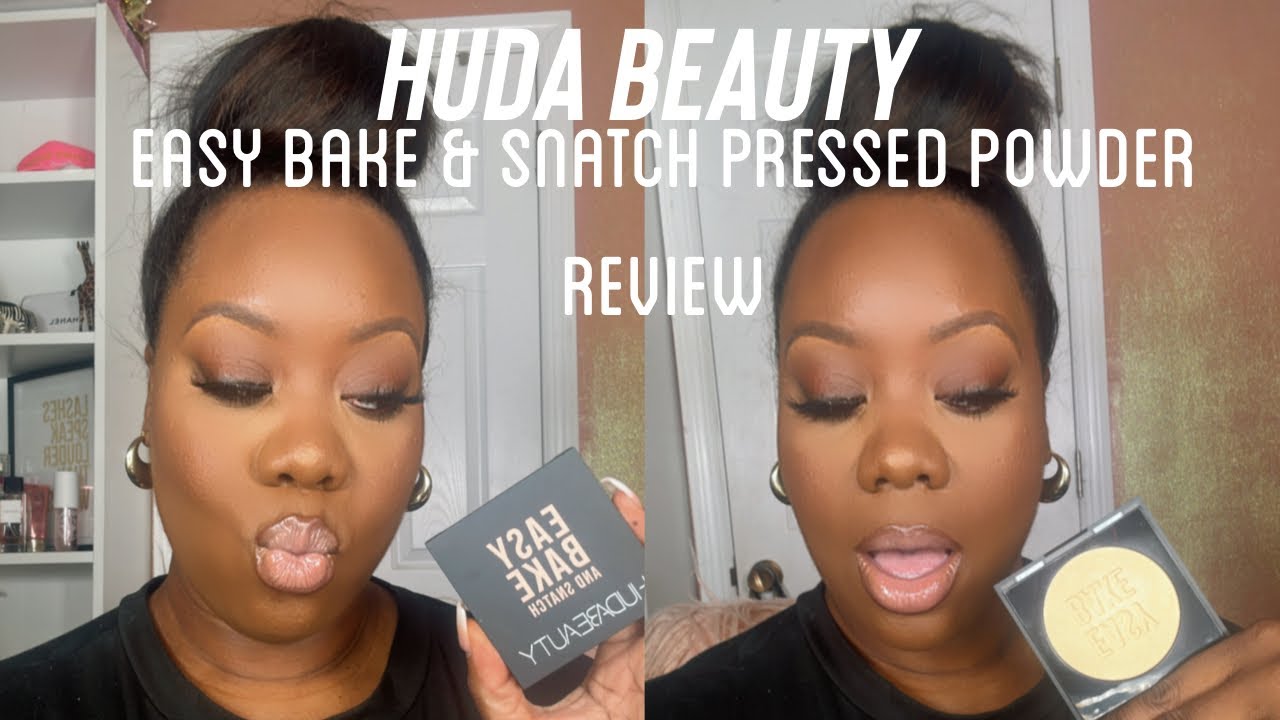 New! Huda Beauty Easy Bake and Snatch Brightening  & Setting Pressed Powder | Review | Allurebyash