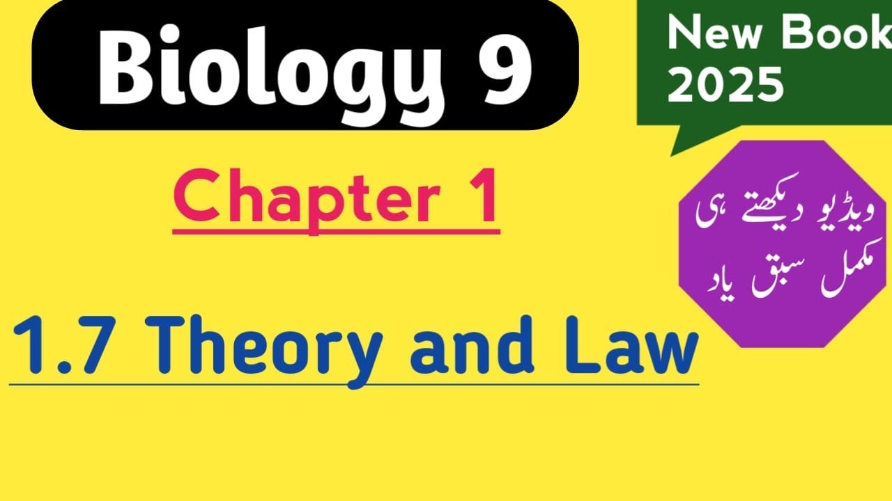 Theory and Law ||| Class 9 Biology Chapter 1 ||New Book 2025 