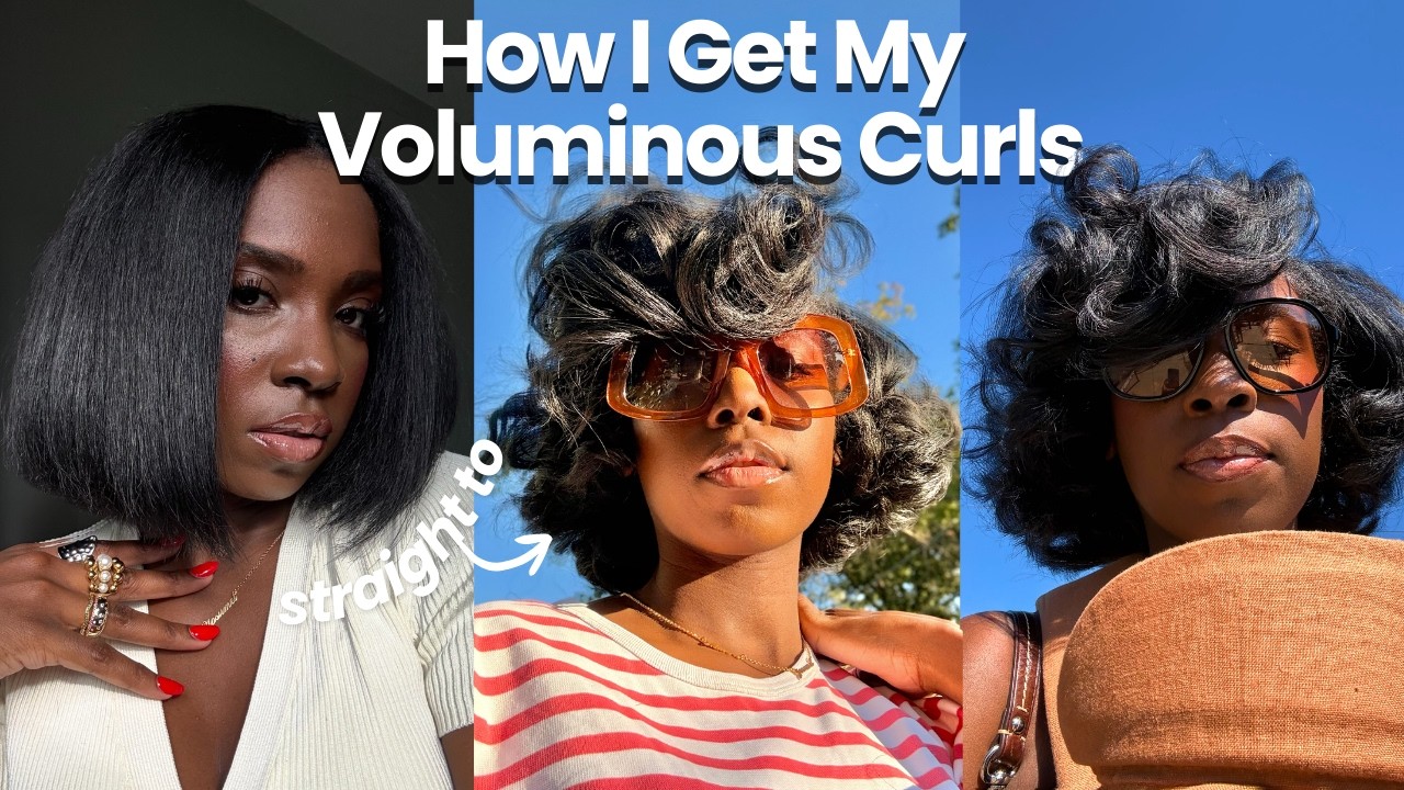 From Silk Press to Bombshell Curls ✨ | My Voluminous Curl Routine | KeepingupwithMJ