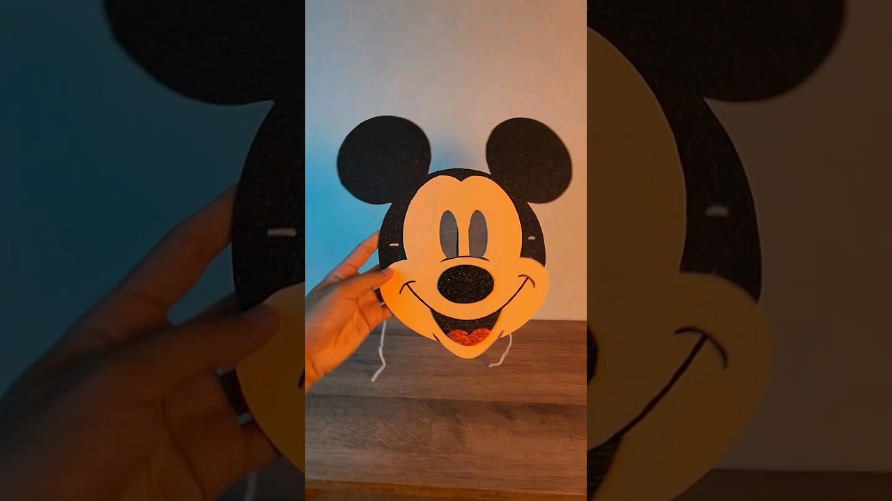 M&aacute;scara de Mickey Mouse y Minnie Mouse 🐭 #diy #papercraft #cardboardcrafts