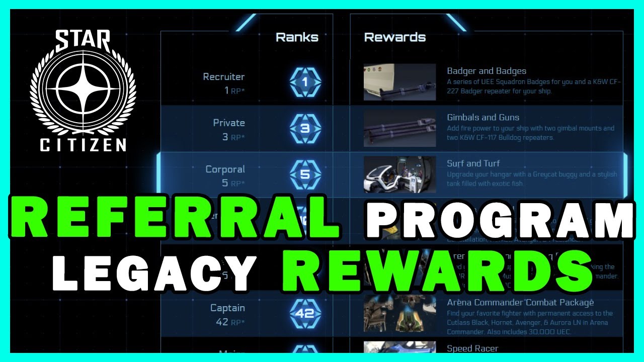 Star Citizen REFERRAL PROGRAM & Legacy Rewards Explained &ndash; Star Citizen REFERRAL CODE in descripti&oacute;n