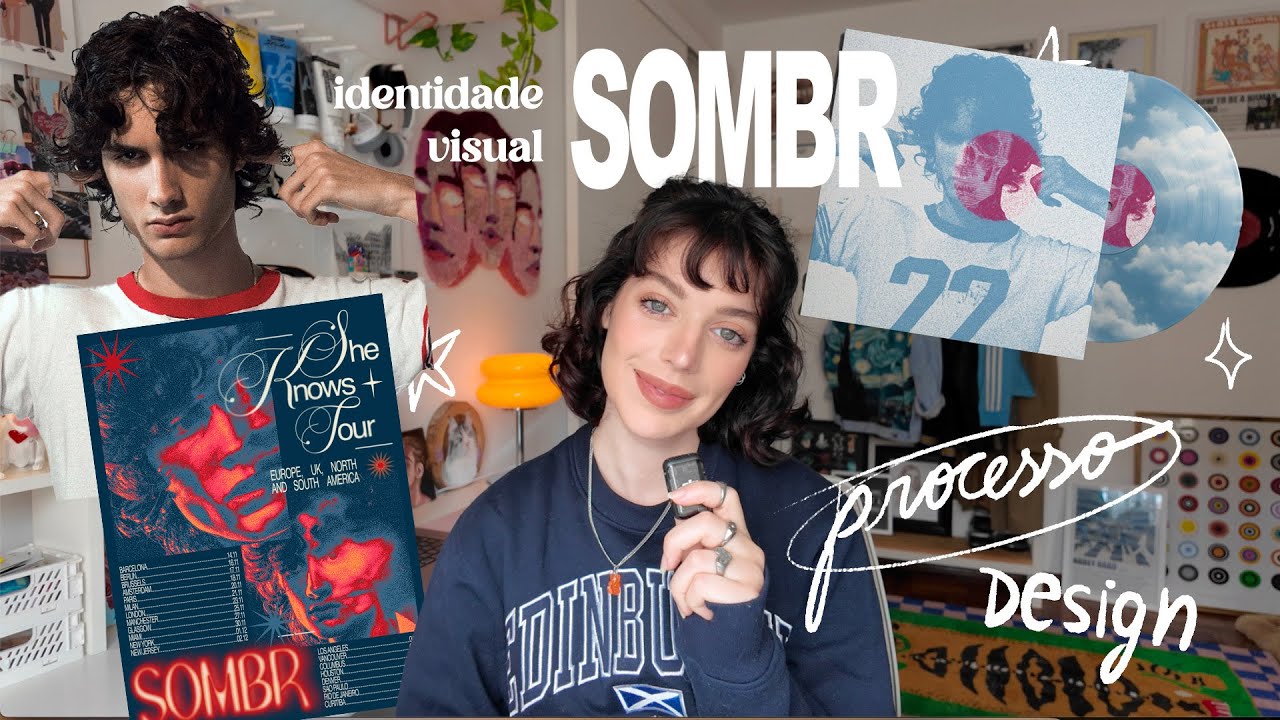CRIANDO O LOGO E IDENTIDADE VISUAL DO ZERO pra um cantor indie (sombr) | processo criativo de design