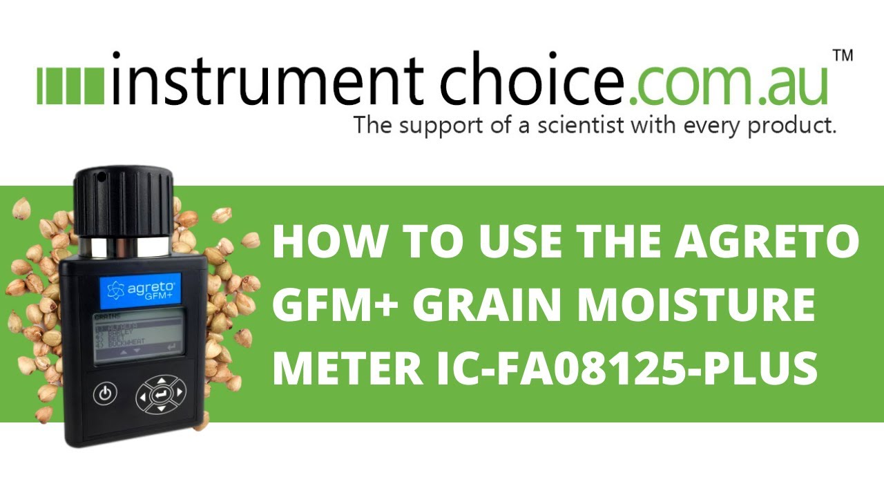How to Use the Agreto GFM+ Grain Moisture Meter - IC-FA08125-PLUS