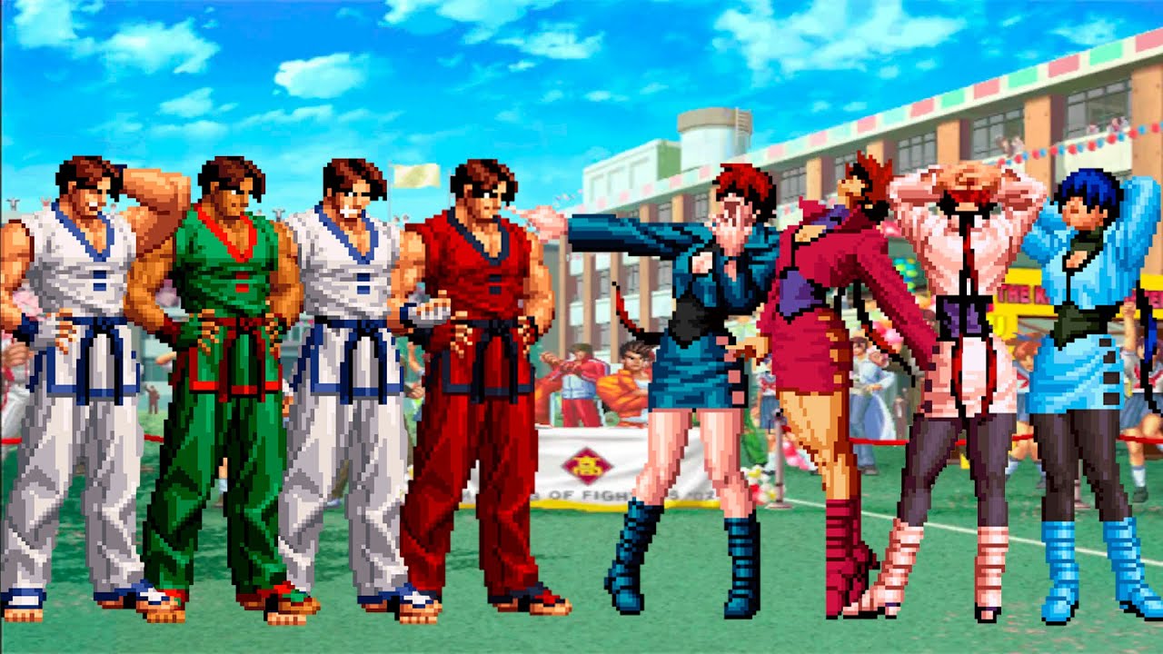 [KOF Mugen] Kim Kaphwan Team vs Shermie Team