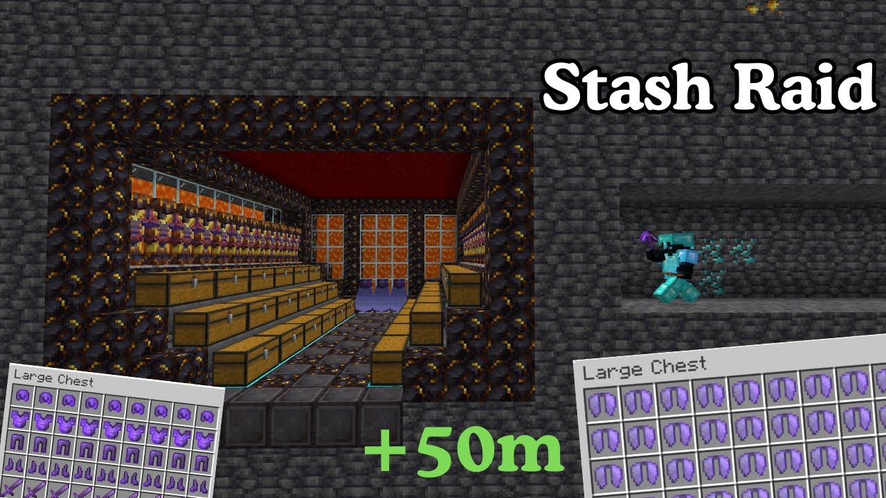 Raiding a MASSIVE stash on the Donut SMP.