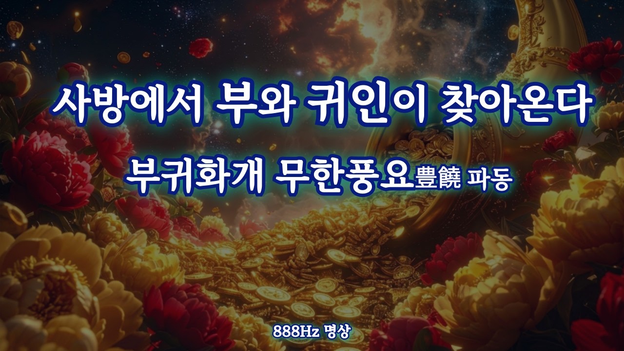 사방에서 부와 귀인, 사랑이 나에게 찾아온다. 888Hz 부귀영화, 무한풍요 주파수 명상 음악