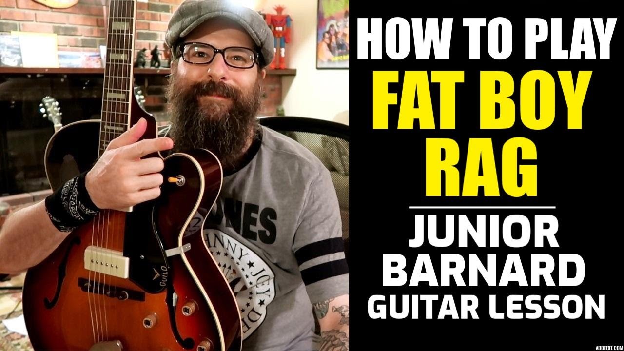 Fat Boy Rag - Junior Barnard Lesson w/tabs - Western Swing Guitar