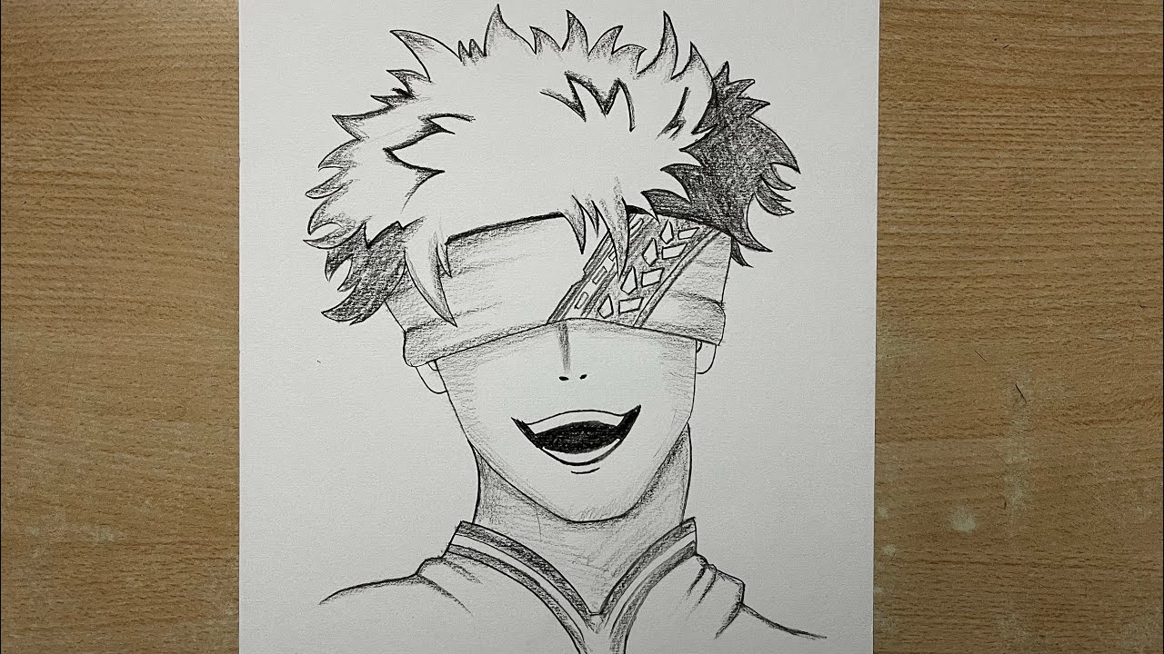 How to draw Satoru Gojo easy way 
