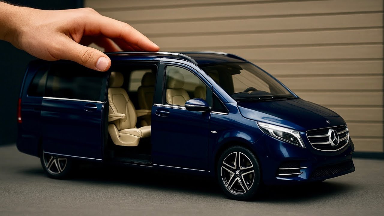 Unboxing of Mercedes V Class NavyBlue 1:18 Scale Diecast Model Car
