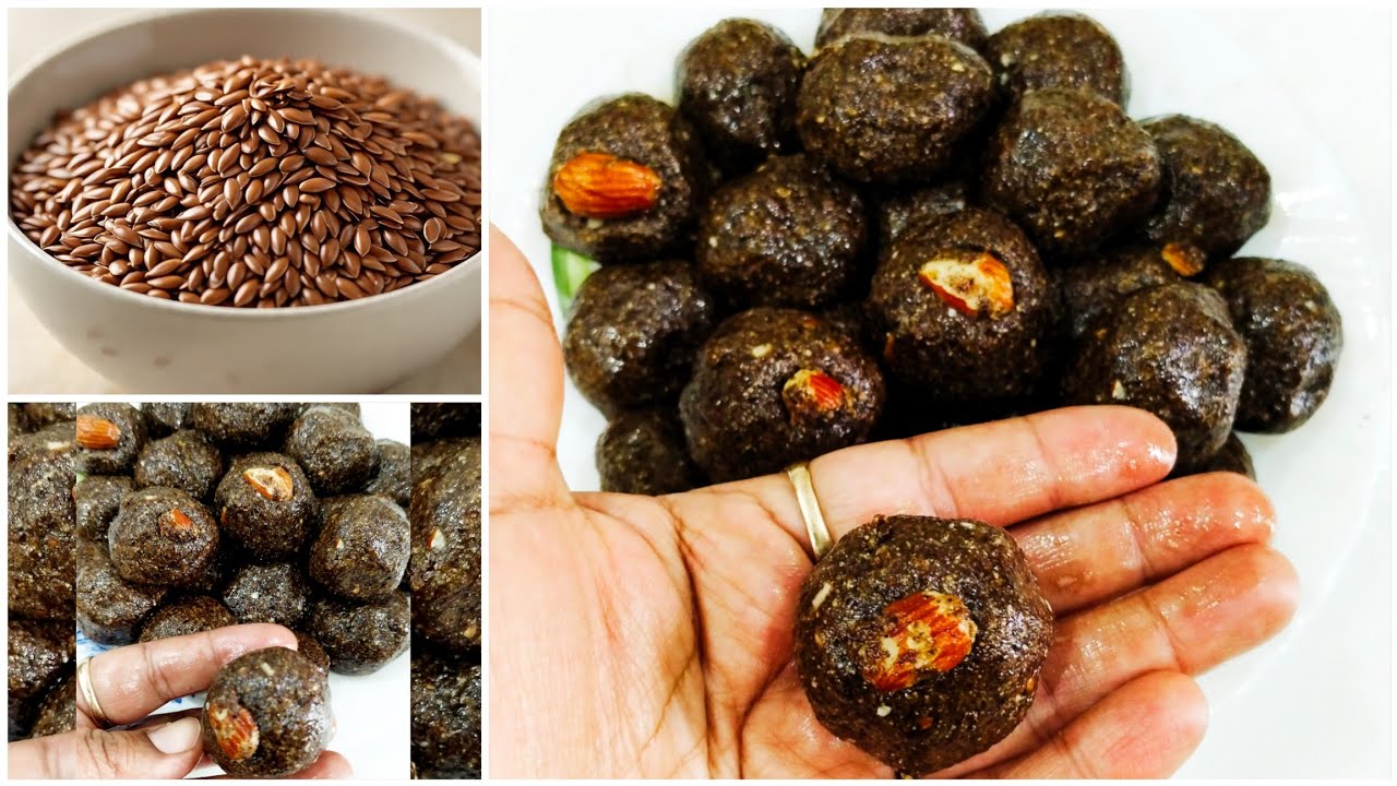Omega -3 + High Fiber + Protein Rich Flaxseed Laddu |  गुड वाले अलसी (तीसी) के लडडू 