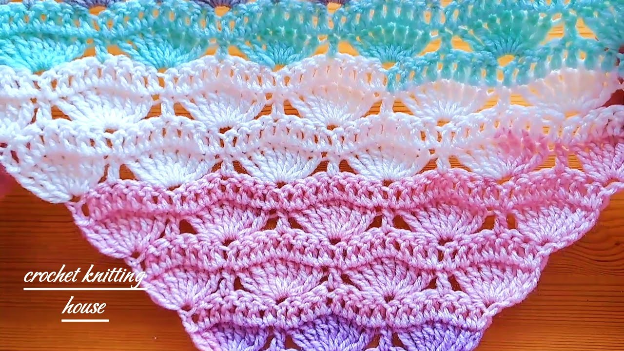 💯👍 parfait 👌châle débutant au crochet élégant facile vous devez l'essayer❗️châle pour débutants