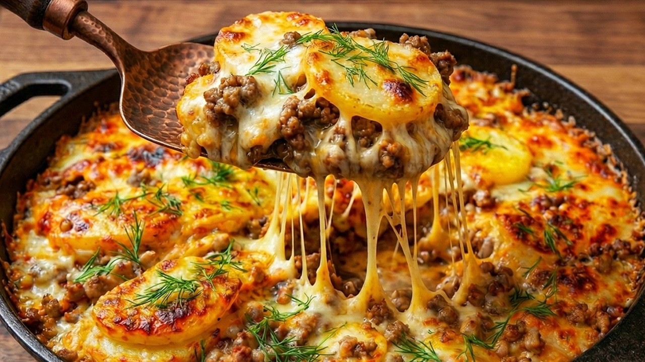 Wenn du Kartoffeln und Hackfleisch hast, mach dieses Rezept in 10 Minuten!