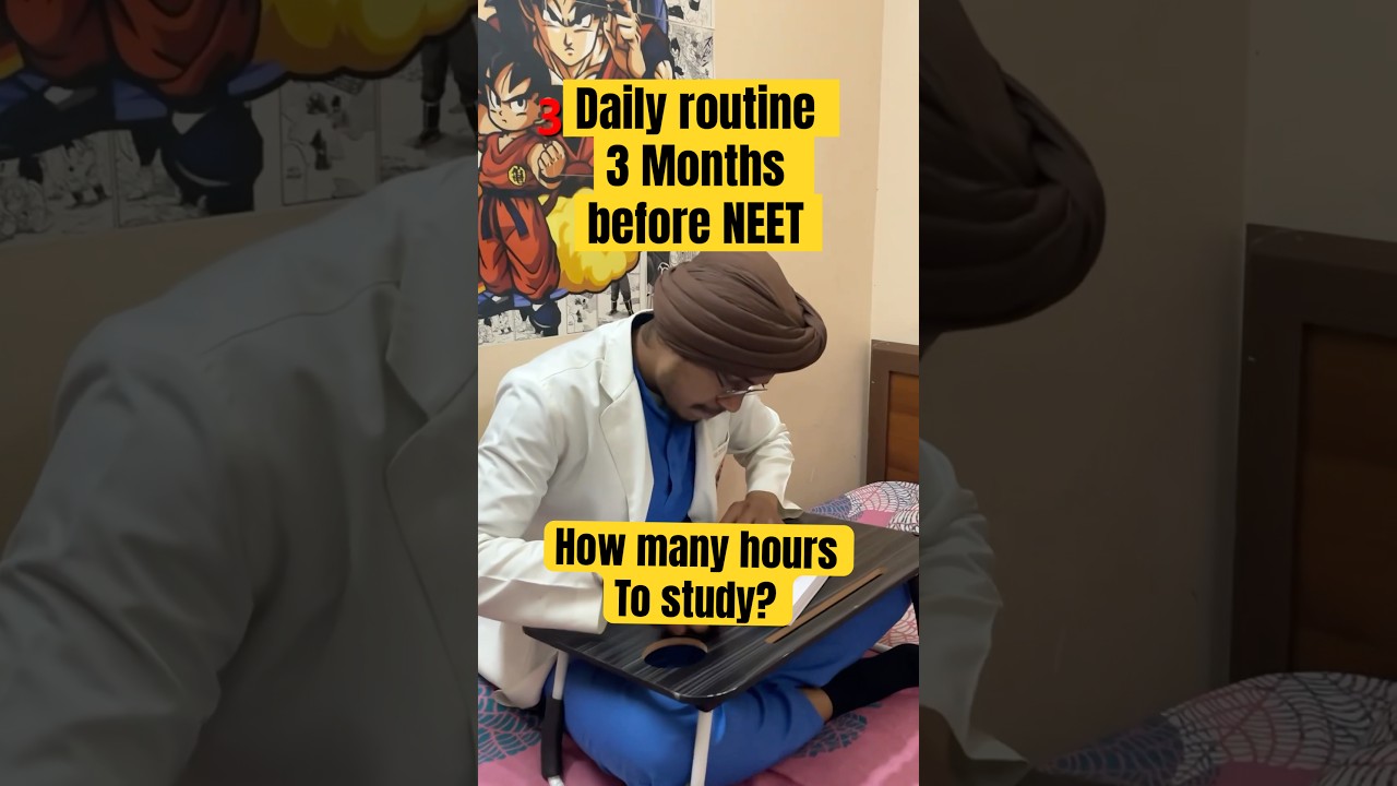 Last 3 months Routine for NEET 2025 aspirant | how many hours to study? #neet2025 #routine #aiims