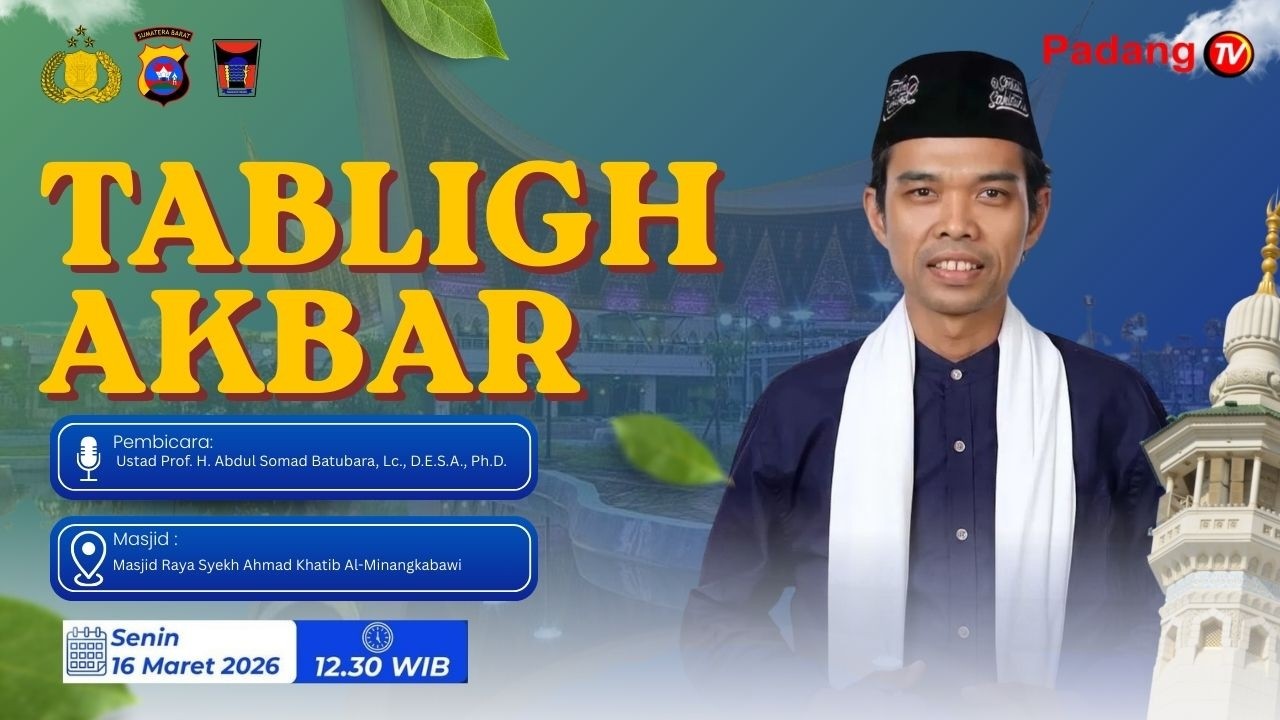 🔴 LIVE : Tabligh Akbar Polda Sumbar Bersama Ustadz Abdul Somad